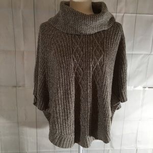 Karen Scott pullover cowl neck poncho sweater s/m